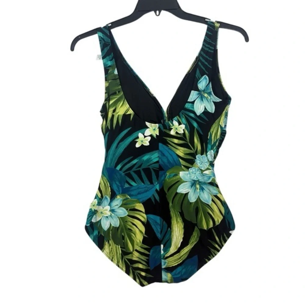 Coco Reef $146 Women's Contours Solitaire V-Neck One Piece‎ Swimsuit 12 36C - Picture 5 of 12